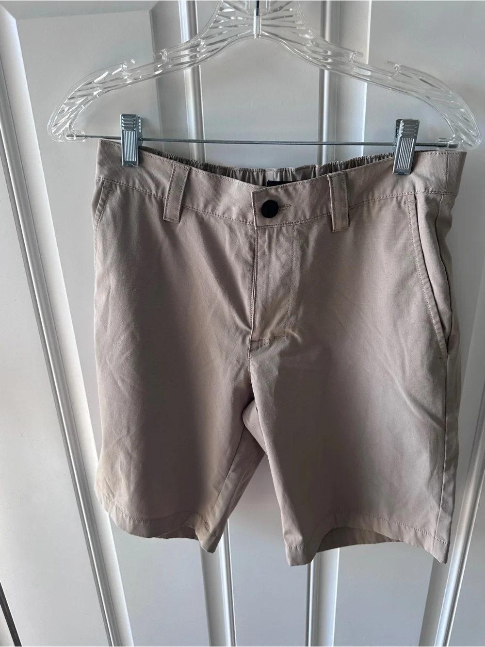 Banana Republic Men's Light Khaki Flat Front Shorts